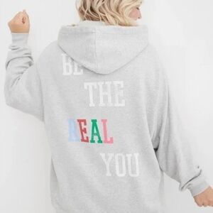 Aerie The Sweat Everyday Cozy Hoodie Be The Real You Size Large